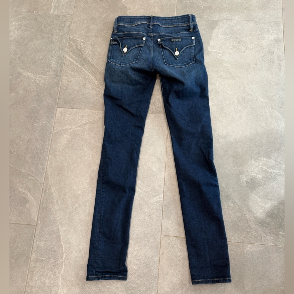 Hudson Collin Low Rise Skinny Jeans in dark Blue denim Size 26 - Picture 2 of 8